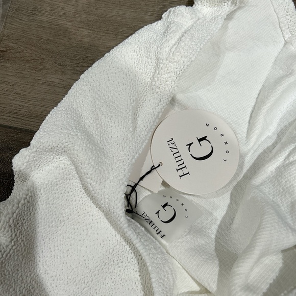 NWT Hunza G white square neck one piece swimsuit - Picture 3 of 4